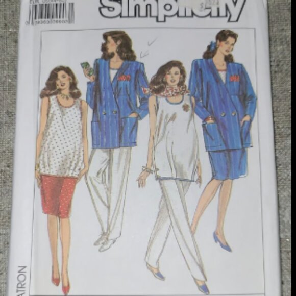 Vintage Simplicity 9526 Maternity Pants, Skirt, Top, Jacket Pattern Sizes 16-24 - Picture 1 of 3